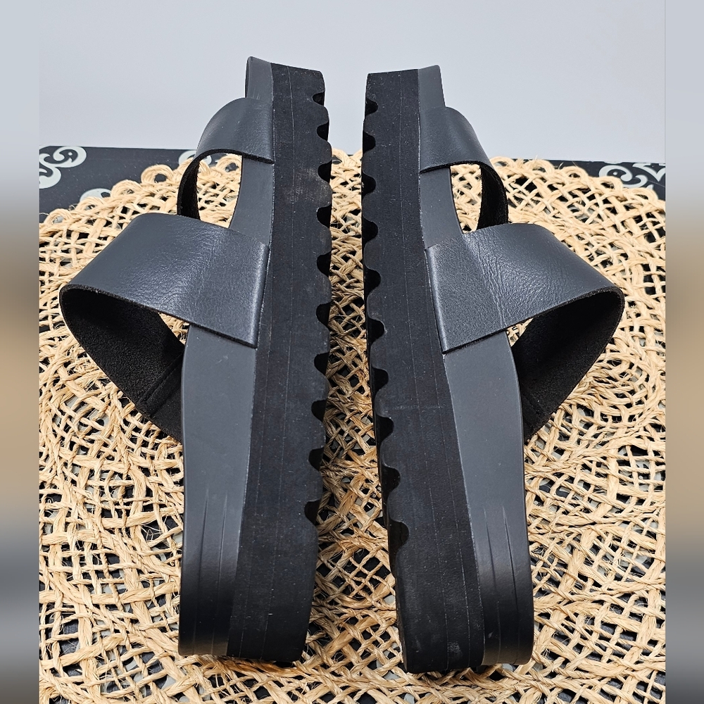 Reef Women’s Black Double-Strap Platform Slide Sandals - Picture 6 of 9